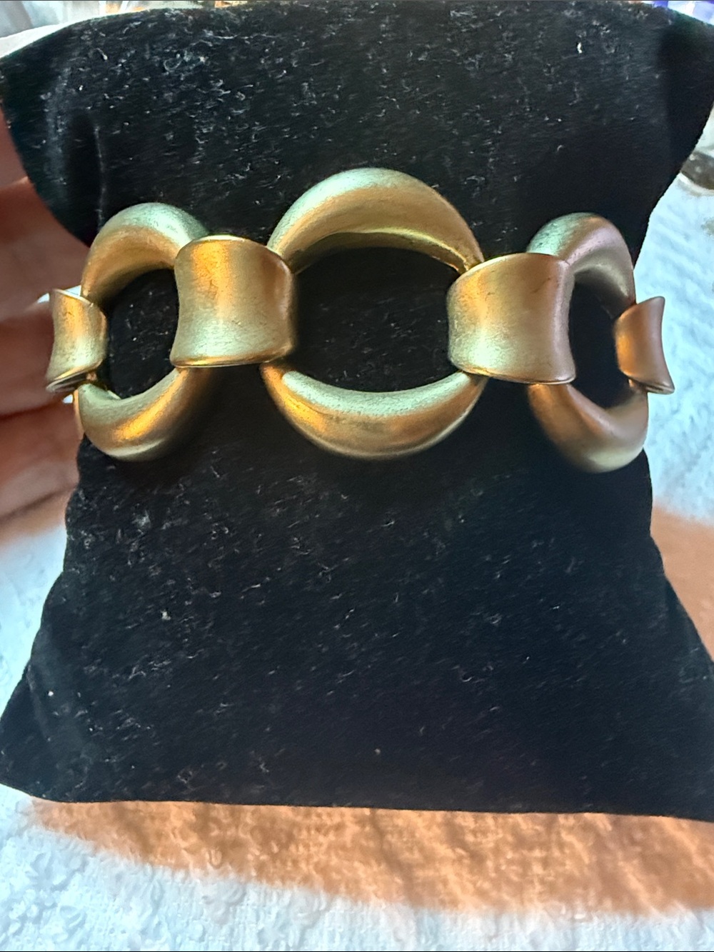 Monet Matte Gold-Tone Sculpted Link Bracelet